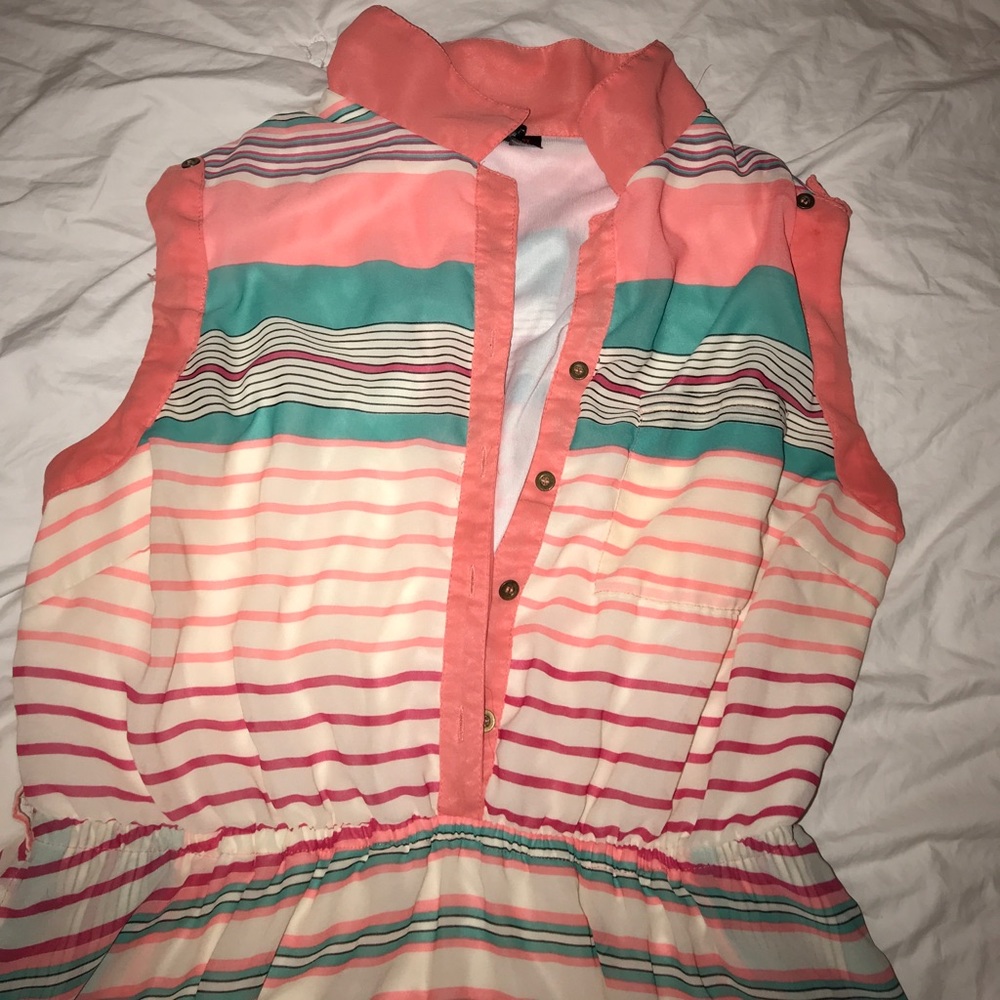 Stripped Sleeveless dress w/pockets size 2x - Picture 6 of 8